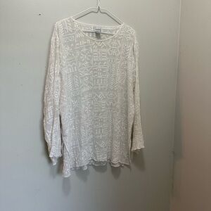 Chico's White Long Sleeve Blouse